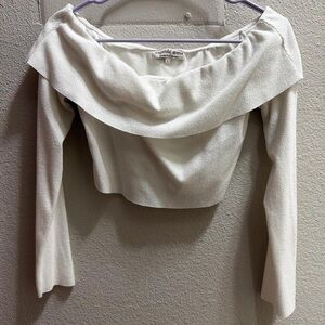 Capulet Off-the-Shoulder Sweater in Cream
